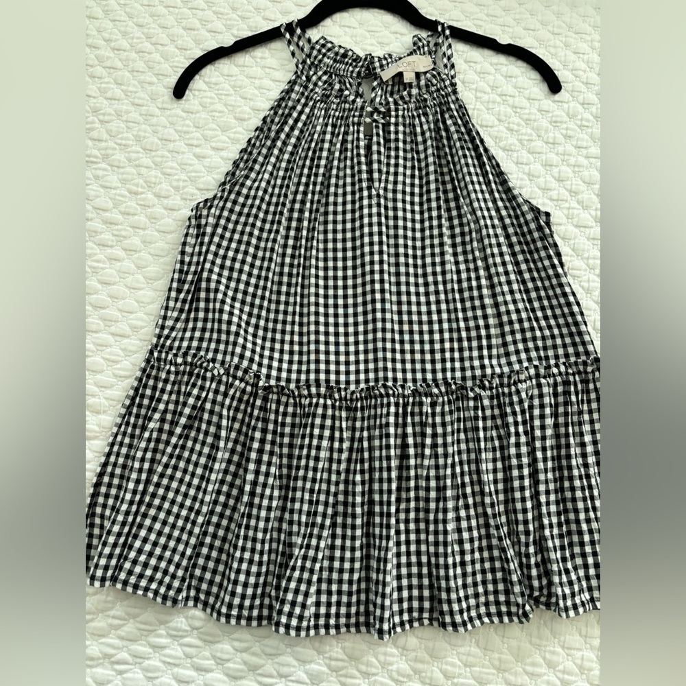 Loft Gingham Top